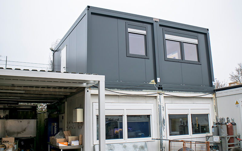 Container Baubüro Mannheim Außenaufnahme